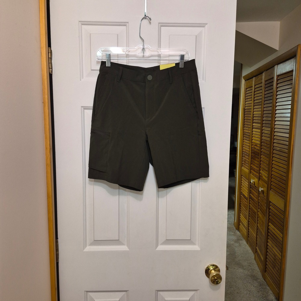 All in Motion Mens Cargo Golf Shorts Olive Green Size 30 Stretch Performance